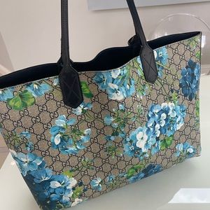 Gucci Blue Flower Tote